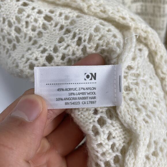 Y2K Old Navy Wrap Crochet Knit Cardigan Women’s Xl/XXL Boho Grunge Western 995 - Picture 7 of 9